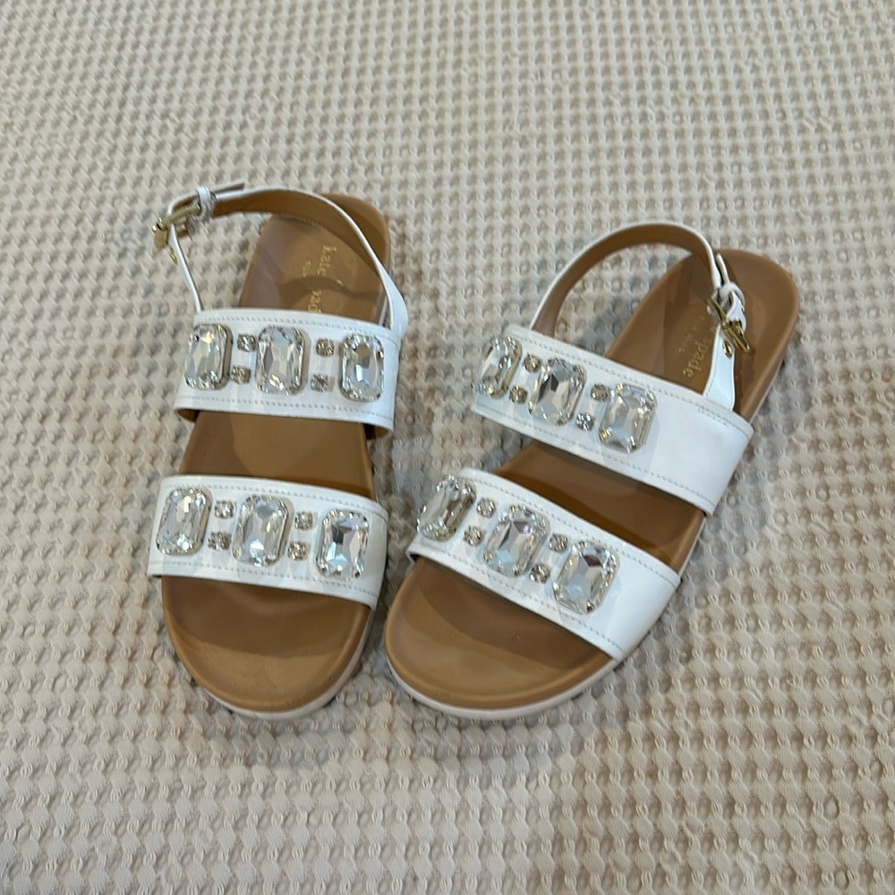 Glitz glam and comfort in these while Kate Spade sandals!